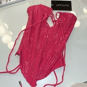 OUTCAST AMANDA CORSET TOP PINK